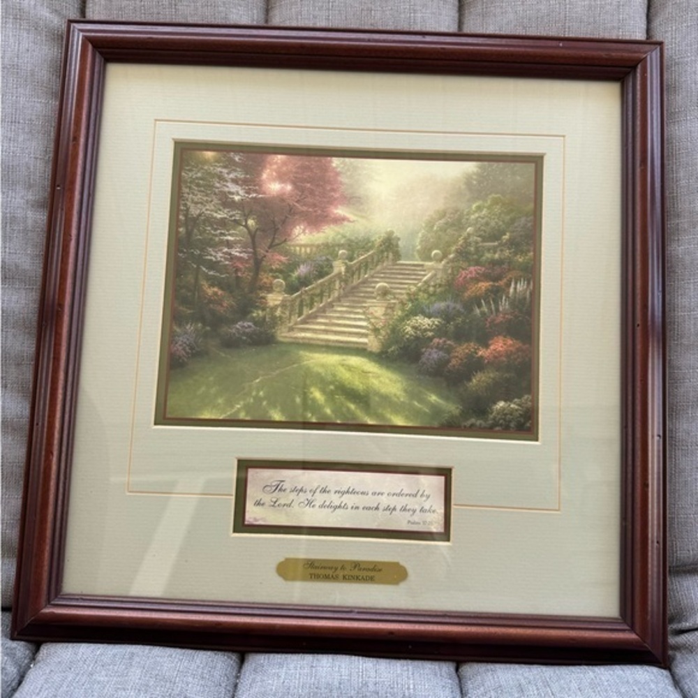 Thomas Kinkade's "Stairway to Paradise" professionally painted, framed & matted.